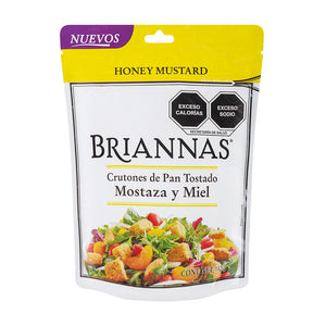 CRUTONES DE PAN TOSTADO SABOR MOSTAZA Y MIEL BRIANNAS BOLSA 142  GR.