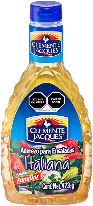 ADEREZO PARA ENSALADA ITALIANA CLEMENTE JACQUES BOTELLA 473  ML.