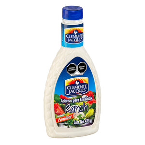 ADEREZO PARA ENSALADA RANCH CLEMENTE JACQUES BOTELLA 473  ML.