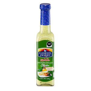 ADEREZO PARA ENSALADA CON CILANTRO LINEA MEXICANA CLEMENTE JAQUES BOTELLA 260  ML.