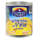 REBANADAS DE PIÑA EN ALMÍBAR  CLEMENTE JACQUES LATA 800  GR.