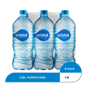 AGUA PURIFICADA  CRISTAL 6PACK 1  LT.