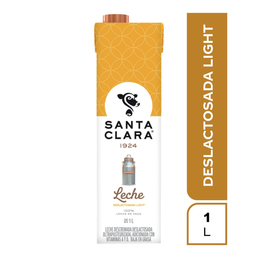 LECHE  DESLACTOSADA LIGHT BRICK SANTA CLARA 1  LT.