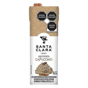 LECHE SANTA CLARA CAPUCCHINO SEMIDESCREMADA ULTRAPASTEURIZADA 750  ML.