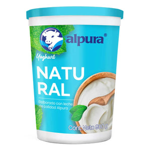 YOGHURT BATIDO ALPURA NATURAL SIN AZUCAR 1  KG.