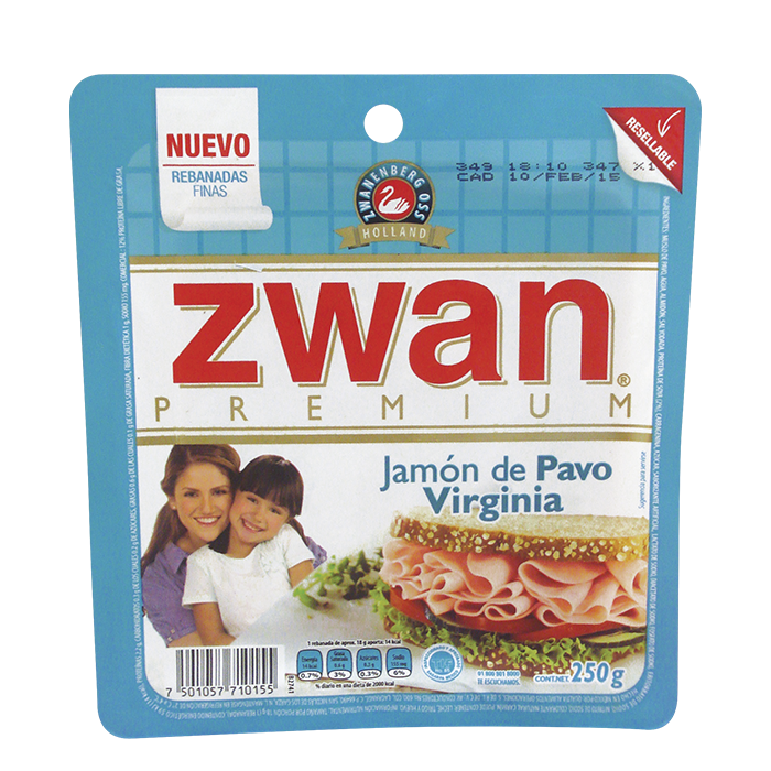 JAMON DE PAVO VIRGINIA ZWAN PREMIUM 250  GR.