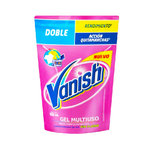 REMOVEDOR DE MANCHAS DE ROPA VANISH LIQUIDO ROSA DOY PACK 500  ML.