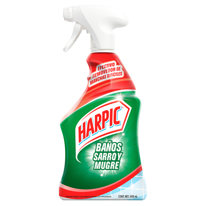 LIMPIADOR HARPIC  LÍQUIDO BAÑOS SARRO Y MUGRE 650  ML.