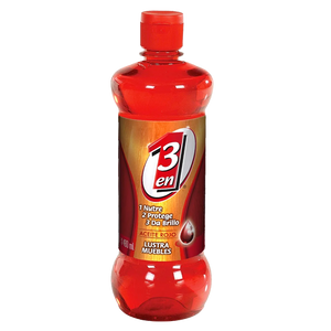 LUSTRADOR LIQUIDO  ACEITE ROJO 3 EN 1 MUEBLES 480  ML.