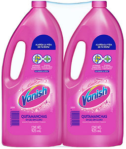 REMOVEDOR DE MANCHAS DE ROPA VANISH LIQUIDO ROSA 2 PACK 2  PZA.