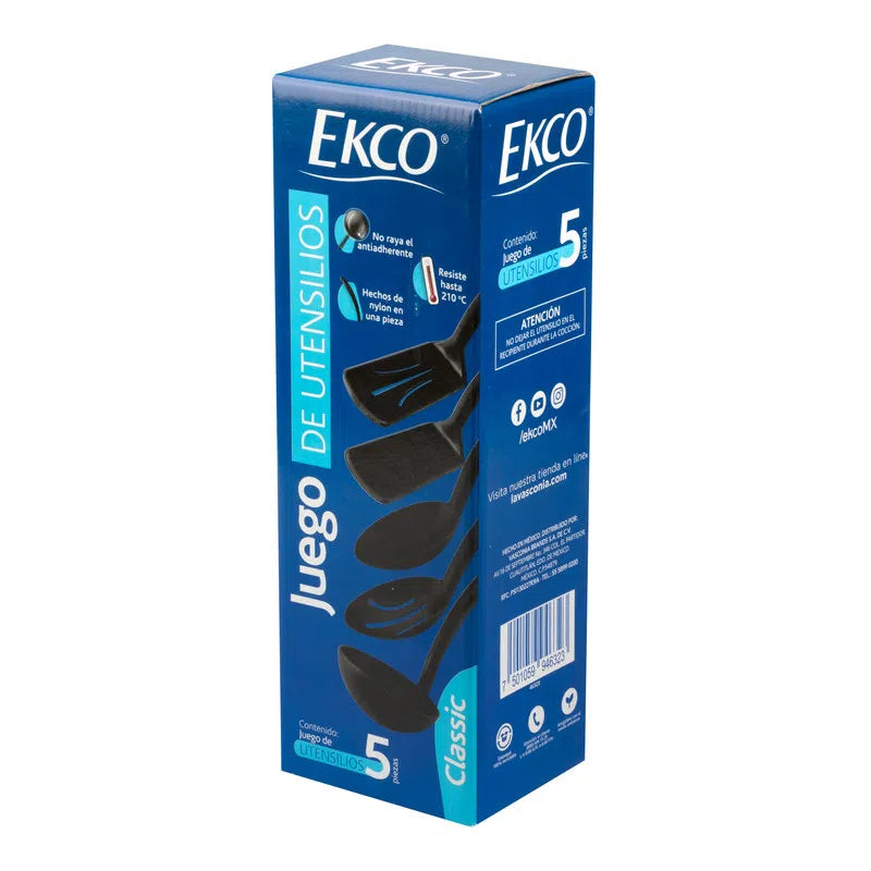 JUEGO UTENSILIO 5 PACK CURVO CLASSIC EKCO 1  PZA.