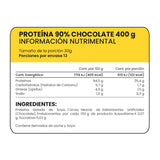 PROTEÍNA DE SOYA 90% CHOCOLATE 400 GRAMOS 400  PZA.