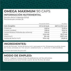 OMEGA MAXIMUM PRONAT FRASCO 90 CAPSULAS 90  PZA.