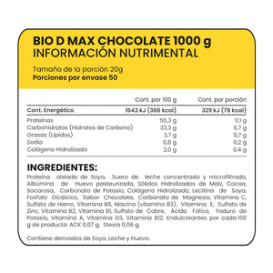 BIO D MAX CHOCOLATE PROWINNER BOTE 1  KG.