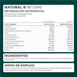 NATURAL B COMPLEX PRONAT 90 CAPSULAS 1  PZA.