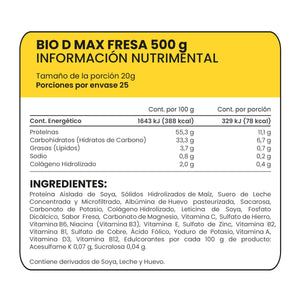 BIO D MAX FRESA PROWINNER BOTE 500  GR.