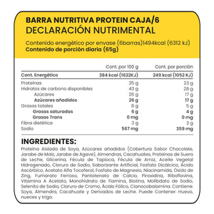 PROTEIN BAR PROWINNER CAJA CON 6 PIEZAS 1  PZA.