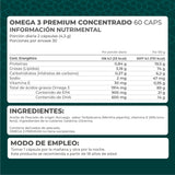 OMEGA 3 PREMIUM 60 CÁPSULAS 60  PZA.