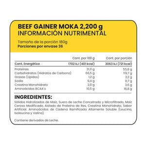 BEEF GAINER MOKA PROWINNER BOLSA 2200  GR.