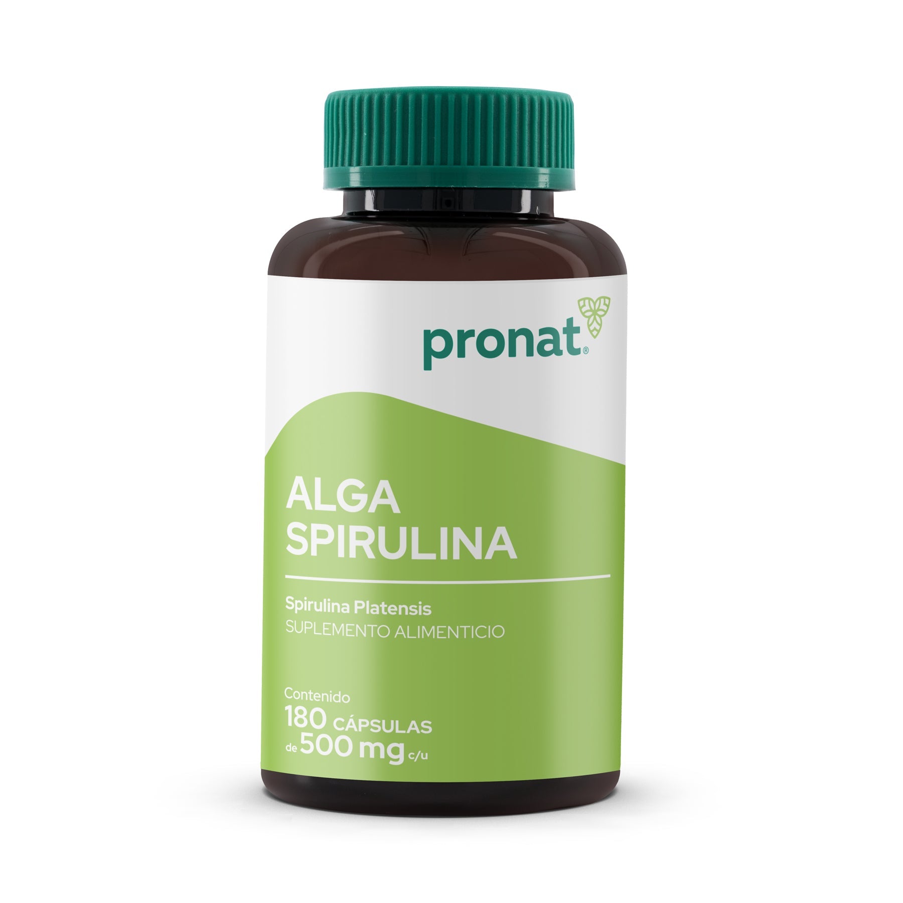 ALGA SPIRULINA VEGANA  PRONAT FRASCO 180 CAPSULAS 180  PZA.