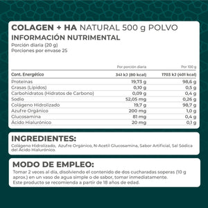 COLAGEN + HA SABOR NATURAL PRONAT BOLSA 500  GR.