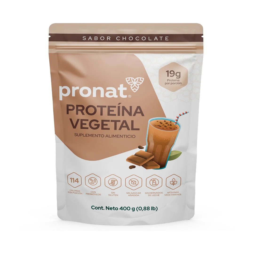 PROTEÍNA VEGETAL CHOCOLATE PRONAT BOLSA 400  GR.