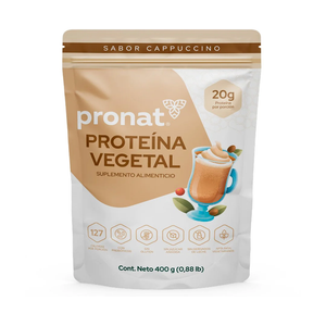 PROTEÍNA VEGETAL CAPPUCCINO PRONAT BOLSA 400  GR.