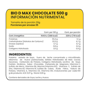 BIO D MAX CHOCOLATE PROWINNER BOTE 500  GR.