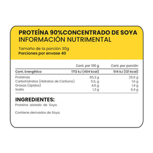 PROTEÍNA DE SOYA 90% NATURAL PROWINNER BOTE 1.200  KG.