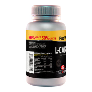 L-CARNITINA 30 CAPSULAS + 50% EXTRA FRASCO 1  PZA.