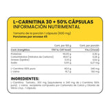 L-CARNITINA 30 CAPSULAS + 50% EXTRA FRASCO 1  PZA.