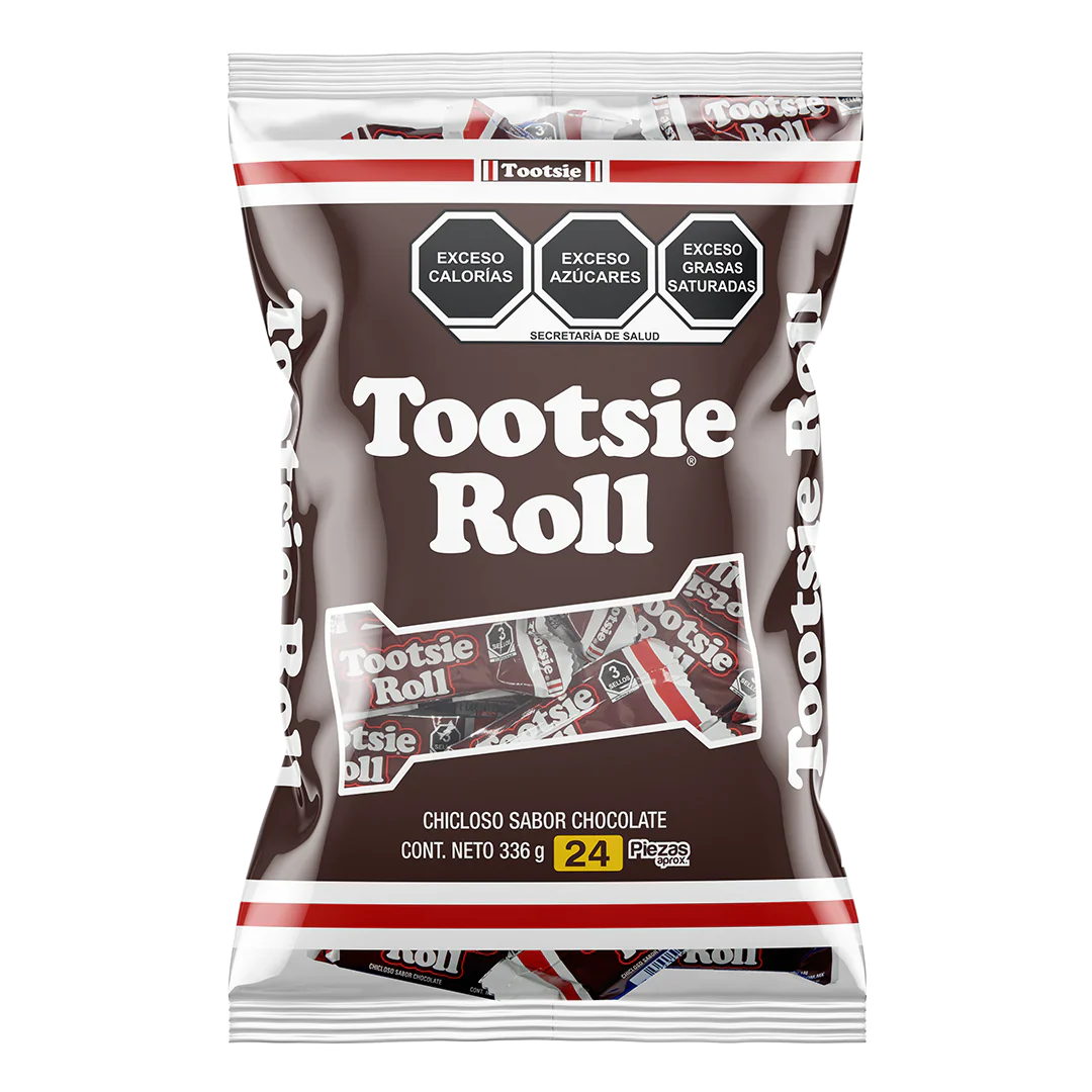 TOOTSIE ROLL CHICLOSO SABOR CHOCOLATE 24 PZAS 24  PZA.