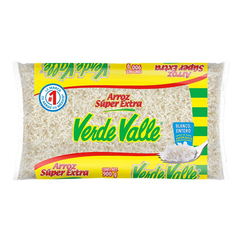 ARROZ SUPER EXTRA LARGO VERDE VALLE 900  GR.