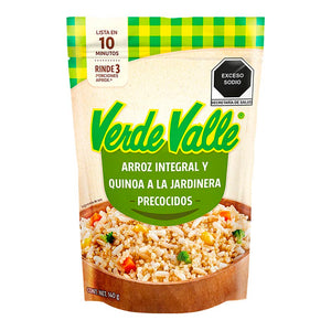 ARROZ INTEGRAL Y QUINOA  A LA JARDINERA VERDE VALLE 140 GR 140  GR.