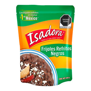 FRIJOLES NEGROS REFRTOS ISADORA BOLSA 400  GR.