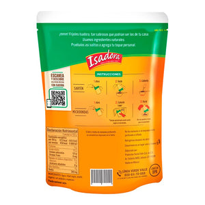 FRIJOLES NEGROS REFRTOS ISADORA BOLSA 400  GR.