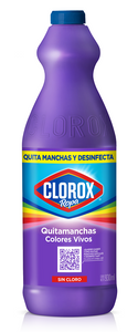 QUITAMANCHAS LIQUIDO PARA ROPA CLOROX COLORES VIVOS 930  ML.