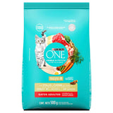 ALIMENTO PARA GATO ONE ADULTOS CON POLLO Y CARNE BOLSA 500  GR.