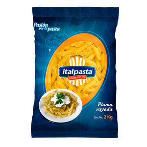 PASTA PARA SOPA PLUMA RAYADA ITALPASTA 2  KG.