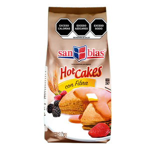 HARINA PARA HOT CAKES CON FIBRA SAN BLAS BOLSA 1  KG.