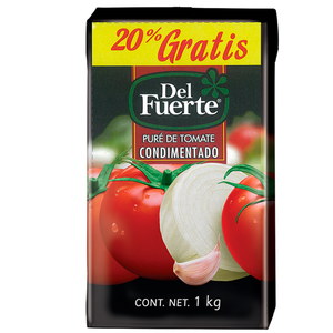 PURÉ DE TOMATE CONDIMENTADO DEL FUERTE PRECIO ESPECIAL TETRA 1  KG.