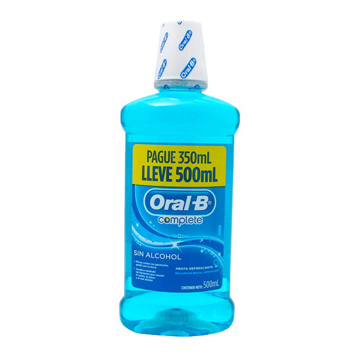 ENJUAGUE BUCAL ORAL B COMPLETE MENTA 500  ML.