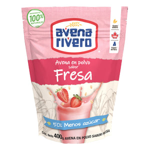 AVENA  EN POLVO SABOR FRESA RIVERO 400  GR.