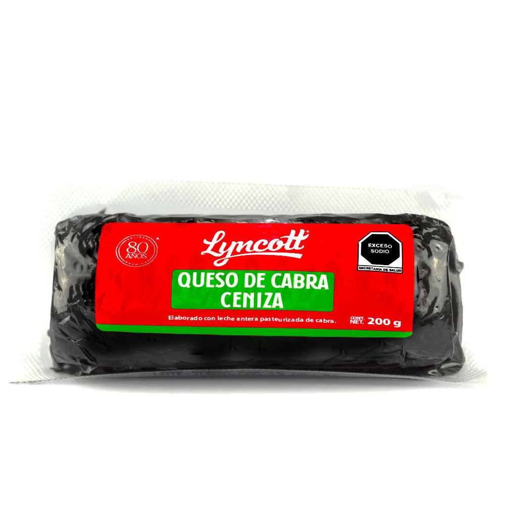 QUESO DE CABRA CON CENIZA LYNCOTT 200  GR.