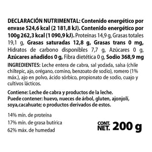 QUESO DE CABRA CON ROMERO LYNCOTT 200  GR.