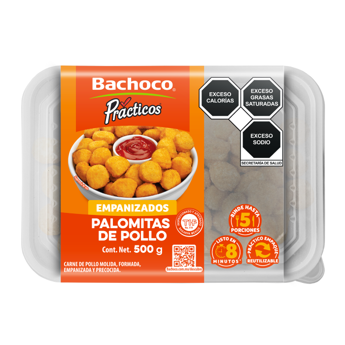 PALOMITAS DE POLLO EMPANIZADAS PRACTICOS 500  GR.