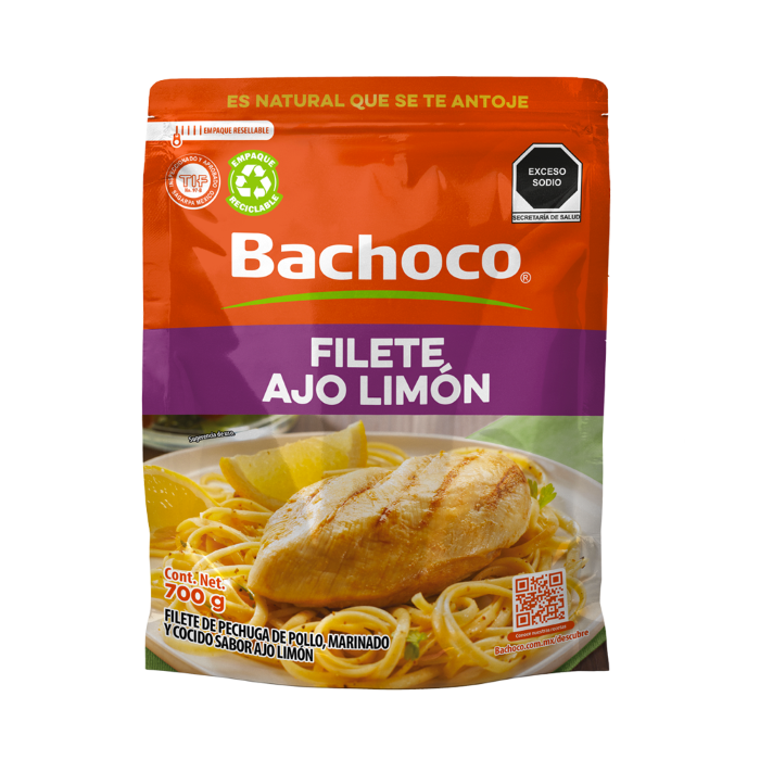 FILETE DE PECHUGA AJO LIMON BACHOCO 700  GR.