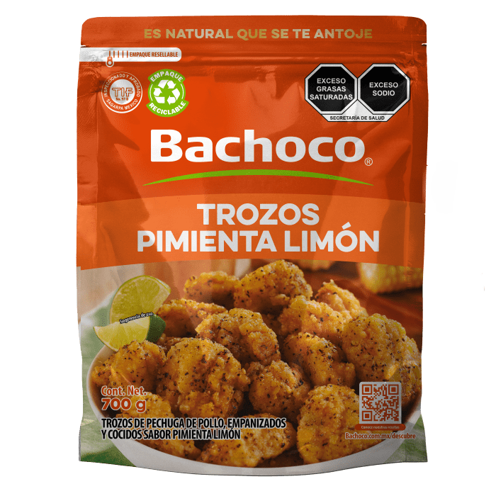 TROZOS DE PECHUGA PIMIENTA LIMON BACHOCO 700  GR.