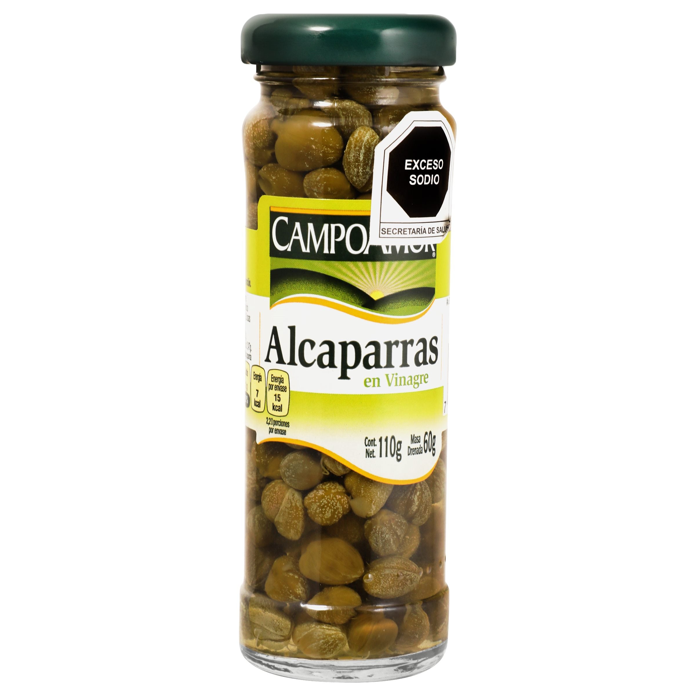 ALCAPARRAS CAMPO AMOR  EN VINAGRE FRASCO 110  GR.