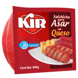 SALCHICHA PARA ASAR KIR SABOR QUESO 800  GR.